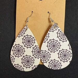Spider Web Teardrop Earrings